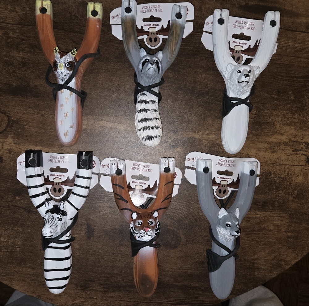 Animal-Themed Wooden Slingshot-$15 Each
